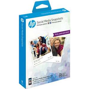 HP Social Media Snapshots Removable Sticky Photo Paper-25 sheets/10 x 13 cm, £2 at AO on eBay