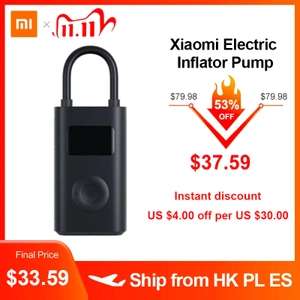 Xiaomi Electric inflator pump with digital tyre pressure gauge for £23.82 delivered using code @ AliExpress / Xiaomi MC Store
