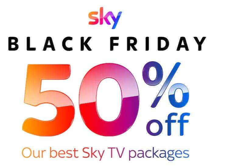 Sky TV - 50% Black Friday deal - From £27.50 pm (Sky TV + Netflix) - 18 months contract + £40 installation (£535 Total) @ Sky