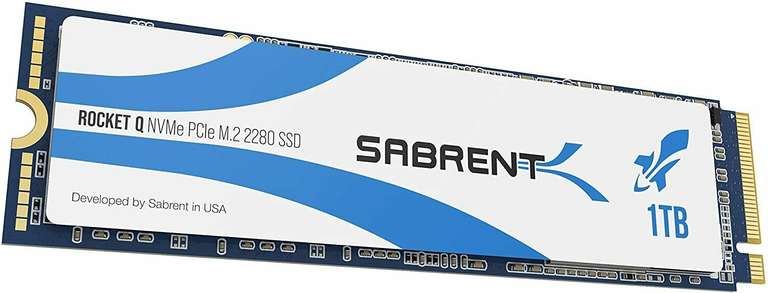 1TB SSD NVMe PCIe M.2 2280 Internal SSD Brand New Sabrent Rocket Q for £71.99 with code @ eggy_industries_limited ebay