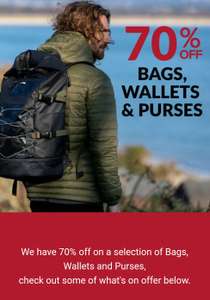 70% off selected Bags, Backpacks, Wallets & Purses Free delivery @ Animal