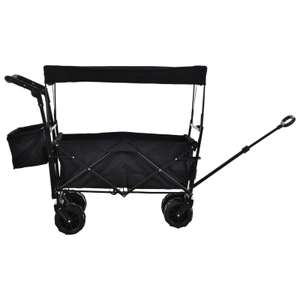 DURHAND Outdoor Push/Pull cargo wagon in black for £51.99 delivered using code @ eBay / Outsunny