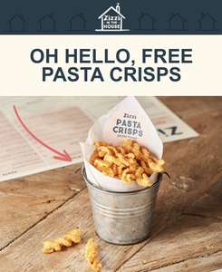 Zizzi Free bag of Pasta Crisps (Deliveroo, Just Eat, Uber Eats, Click & Collect) - Purchase Required (Inc Delivery Charge) / Select Accounts