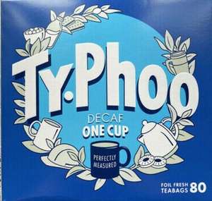 Typhoo One Cup tea bags (100 standard or 80 decaf) £1 instore @ Poundland, Crystal Palace