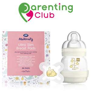 Free MAM bottle 130ml and soother worth £7.99 or a pack of Boots Maternity Breast Pads (£5.49) with Boots Parenting Club