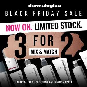 3 for 2 on Dermalogica - e.g Christmas 3 piece gift sets from £25 + 3 for 2 + Free Delivery @ Beauty Flash