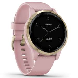 Garmin Vivoactive 4S GPS Smart Watch - Gold/ Dust Rose Band - £219.99 + free Click and Collect @ Argos