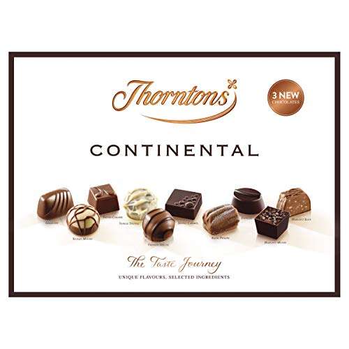 Thorntons Chocolate Continental Set, Assorted 284 g, Box of 25 Pieces £7 + £4.59 NP(S&S £6.65 - Poss cheaper if you have a voucher) @ Amazon