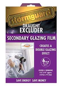 Stormguard 11SR0666SQM 6Sq m Secondary Glazing Window Insulation Film £8.84 @ amazon (+£4.49 non-prime)