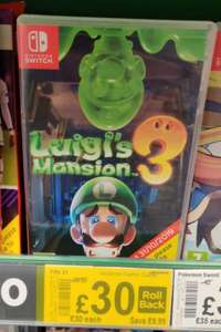 Luigi's Mansion 3 Nintendo Switch £30 at Asda Nottingham