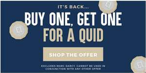 Buy 1 Get 1 for £1 + Free delivery over £70 spend (otherwise £4.95) @ Suit Direct