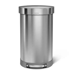 Simplehuman Semi-Round Brushed Stainless Steel Pedal Bin - £50 + free Click and Collect @ The Range