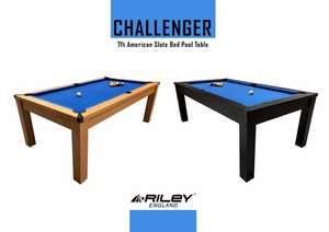 Riley Challenger Slate Pool Table - 7ft American Pool £599.99 @ Riley