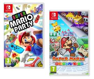 Super Mario Party // Paper Mario: The Origami King (NIntendo Switch) £35 eachDelivered @ AO