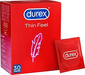 Durex Thin Feel Bulk Condoms, Pack of 30 (Packaging May Vary) £9.87 / £9.38 S&S (Prime) + £4.49 (non Prime) at Amazon