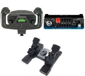 SAITEK Pro Flight Bundle - Rudder Pedals, Switch Panel & Yoke System with free home or local store deliver £250 @ Currys
