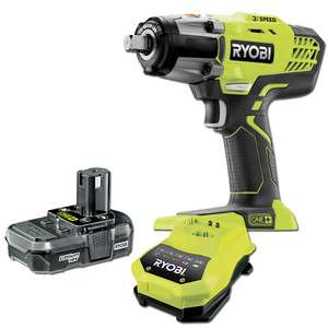 Ryobi One+ R18IW3 400nm 3 Speed Impact Wrench Kit With 1.3Ah Battery £106.80 at Machine Mart