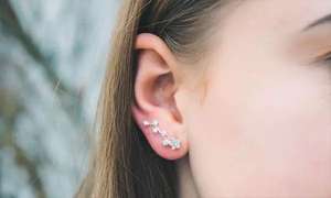 One Pair of Philip Jones Star Climber Earrings with Crystals from Swarovski® delivered for £5.97 at Groupon