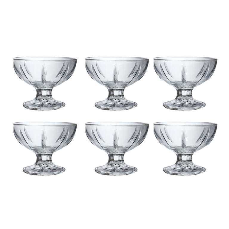 Set of 6 Glass Ice Cream Dishes £5 @ Weeklydeals4less