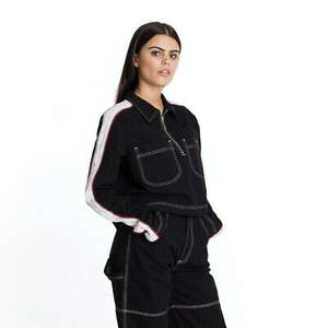 Womens Kickers Cotton Pockets Black Crop Shirt - £6.98 delivered @ bigbrandoutlet2015 / ebay