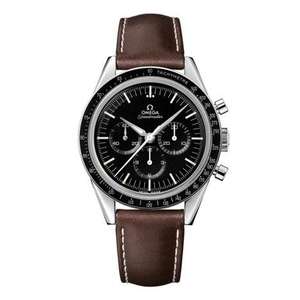 Omega Speedmaster Moonwatch Men's Brown Leather Strap 40mm Manual Wind Watch £3000 @ Ernest Jones