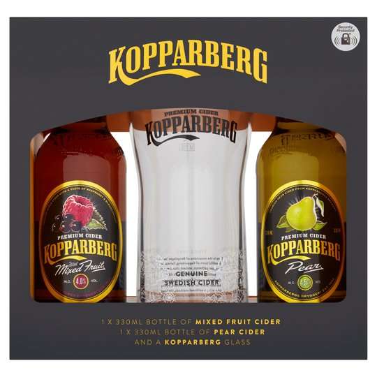 1/2 Price Gift Set Clearance e.g Kopparberg 2 X Premium Cider & Glass Gift Set £2.50 / Kraken Black Spiced Rum Gift Set £5 @ Tesco