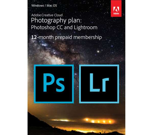 Photoshop. ADOBE Creative Cloud Photography Plan Software - 12 month membership £89.98 Currys PC World