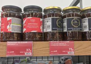 M&S - Mincemeat - £.37p / Mincemeat with Brandy & Clementine - £.57p - Marks & Spencer (Canterbury)