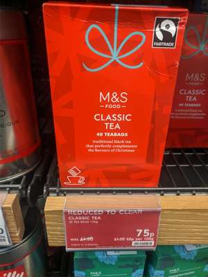 M&S - Classic Tea (40 bags) - 75p @ Marks & Spencer (Canterbury)