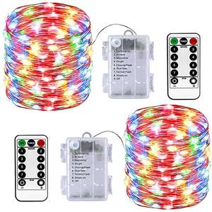 2 Pack LED Fairy Lights Battery Operated String Lights 10M 100 LED lights - £7.47 (+£4.49 Non-Prime) - Sold by HOMOZE / FBA