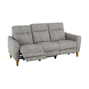 DYLAN Oxford Grey Fabric 3 Seater Electric Recliner Sofa £819.98 Delivered @ Oak Furniture Land