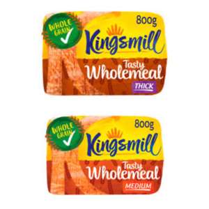 Kingsmill Thick /Medium Wholemeal Bread 800g, 79p Rollback at Asda