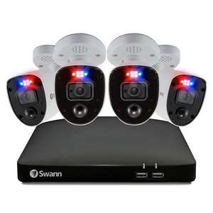Swann CCTV System - 8 Channel 4K DVR with 4 x 4K Enforcer Spotlight Cameras & 2TB HDD £359.97 @ Servers direct