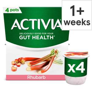 Activia Yogurt 4 X 120G packs £1 Clubcard Price 110G £1.10 Clubcard Price (+ Delivery Charge / Min Spend Applies) at Tesco