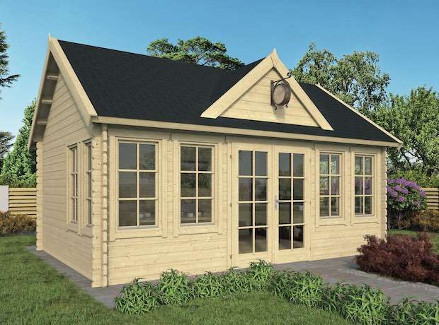 Clockhouse Log Cabin Double Glazed (Measures 5.5 x 4m) + Free Roof Shingles £4,373.35 delivered @ Tuin