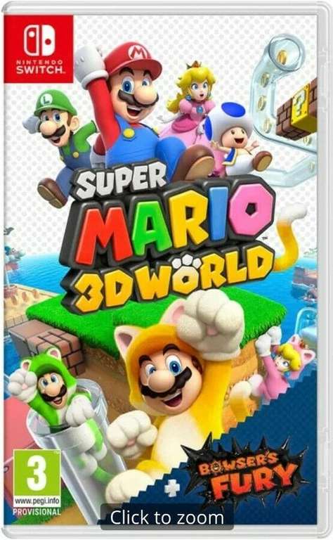Super Mario 3D World + Bowser's Fury (Switch) £38.39 Delivered (Preorder) @ Shopto via eBay