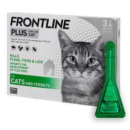 12 x Frontline PLUS Spot On Cat Flea Treatment - £35.10 Delivered @ Pet Drugs Online