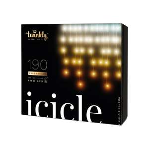 Twinkly 190 LED Icicle Lights - AWW version £83.99 free postage, White Stores