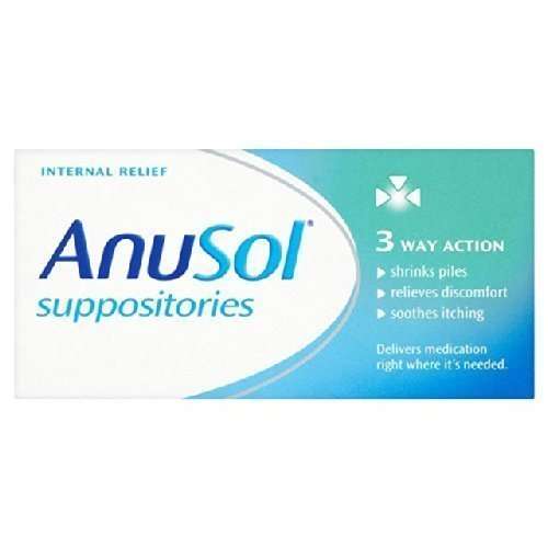 Anusol Suppositories 12 per Pack £3.49 Dispatched from and sold by Home Health (UK) Ltd @ Amazon