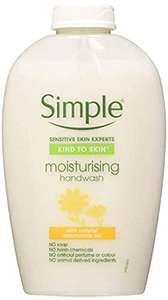 Simple Kind to Skin Moisturising Hand Wash 250ml 50p @ Amazon Dispatched and soldby Morrisons (Minimum spend £15 / £3.99 Delivery)