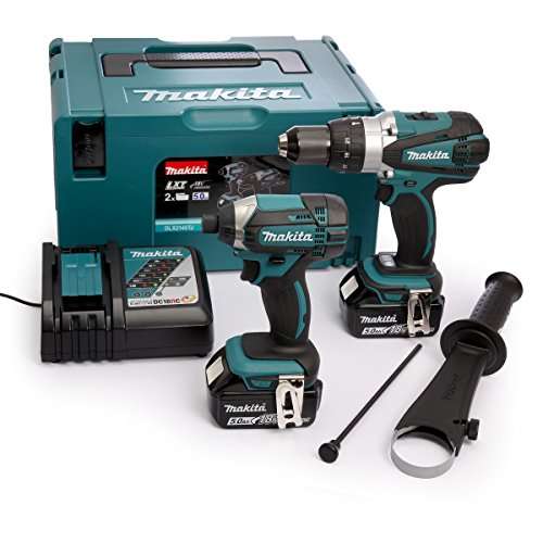 Makita DLX2145TJ Combi Drill and Impact Driver 18 V Kit + 2 x 5.0 Ah Batteries and Charger £269.99 via Amazon Prime now (Location Specific)