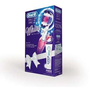 Oral B 2500 Pink electric toothbrush with free toothpaste £32.99 at Shavers