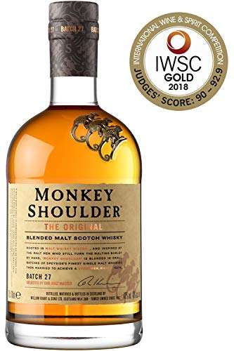 Monkey Shoulder Blended Malt Scotch Whisky, 70cl 40% ABV - £22 at Amazon