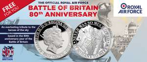 OFFICIAL ROYAL AIR FORCE ‘THE FEW’ COMMEMORATIVE COIN (+ £2.50 postage) @ London Mint Office