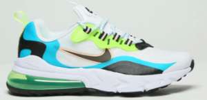 Nike white & green air max 270 react sizes 3 -5 - £29.99 @ Schuh