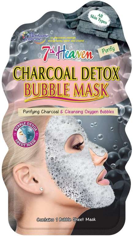 7th Heaven Charcoal Detox Bubble Sheet Face Mask 80p (Prime) + £4.49 (non Prime) at Amazon