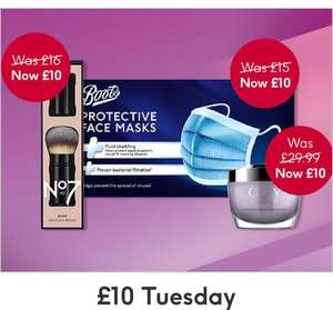 £10 Tuesday - No7, Olay, Gillette, Revlon, Ted baker, Nature, JML, Balis&Harding, Scholl £3.50 Delivery (Free with £30 spend) @ Boots
