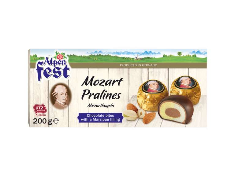 Mozartkugeln Pralines 200g (10 chocs) for £1.99 in Lidl (Leigh)