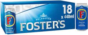 Foster's Lager Beer Cans 18 x 440ml for £9.97 (Delivery Fee / Min Spend Applies) @ Asda