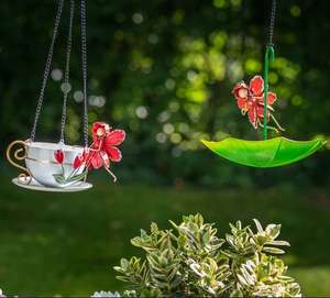 Pair of Tulip Fairy Bird Cup & Umbrella Feeders Now £13.50 with code other designs available Free Delivery @ Olive & Sage